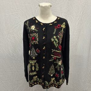True Vintage Knit Seasons Greetings Cardigan